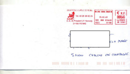 Lettre Flamme Ema Reims Societe Des Courses  Theme Cheval - EMA (Print Machine)