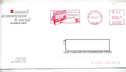 Lettre Flamme Ema Besançon Region Franche Comté - EMA (Print Machine)