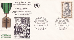 FDC 26/03/1960: Les Héros De La Résistance - Edmond DEBAUMARCHE 1906-1959 - Y&T N° 1248 - 1960-1969