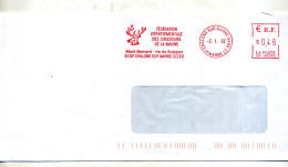 Lettre Flamme Ema Chalons Federation Chasse Marne Theme Cerf - Freistempel