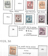 PORT - SAID  1921 - 29 CAT YT N° 49 ,50, 50 A , 52, 53, 54 87, 88 MLH ( Sauf 87) - Autres & Non Classés