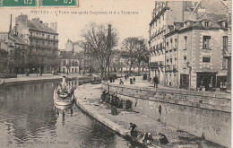 EP 8 -(44) NANTES  - L ' ERDRE AUX QUAIS DUQUESNE ET DES TANNEURS - ANIMATION - LAVANDIERES  -  2 SCANS - Nantes