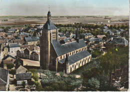 EP 11 -(45) NEUVILLE AUX BOIS  - VUE AERIENNE  -  L ' EGLISE  -  CARTE COULEURS  -  2 SCANS - Otros & Sin Clasificación