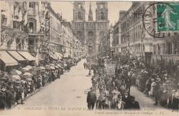 EP 12 -(45) ORLEANS - FETES DE JEANNE D' ARC (1909) -   CONSEIL MUNICIPAL ET MUSIQUE DE CHAINGY  - 2 SCANS - Orleans