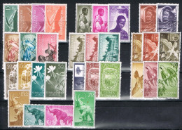 53948. Gran Lote 10 Series Completas GUINEA Española 1954-1958, OCASION ** - Guinée Espagnole