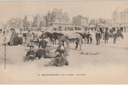 FI 27 -(59) MALO LES BAINS -  SUR LA PLAGE - LES ANES  - ENFANTS SUR LE SABLE - PHOT. EDIT. FALCINY , DUNKERQUE - Malo Les Bains