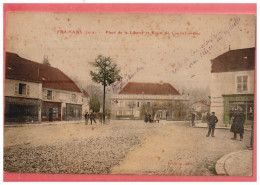 39 - FRAISANS ---Place De La Liberté Et Route De Courtefontaine - Animé --colorisée - Sonstige & Ohne Zuordnung