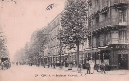 Clichy - Café Du Commerce -  Boulevard National - Defosse -  CPA °J - Clichy