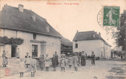 FLEVIEU (Ain) Par Briord - Flévien - Place Du Village - Hôtel Mille, Fontaine - Voyagé 1906 (2 Scans) - Zonder Classificatie