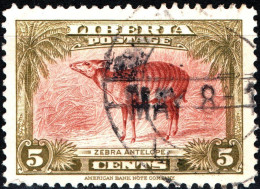 LIBERIA, FAUNA, ANIMALI, 1942, USATI Scott:LR 287, Yt:LR 261 - Liberia