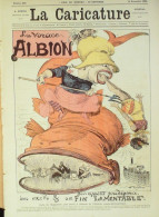 La Caricature 1884 N°255 La Vorace Albion Robida Armée Anglaise Prise De Londres - Magazines - Before 1900