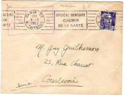 1952  CAD PARIS 22 R Taitbout  " Hygiène Dentaire Chemin De La Santé " - Storia Postale