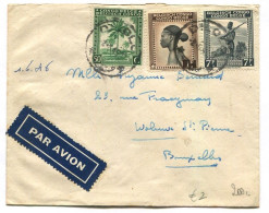 Congo Dilolo Oblit. Keach 8C1 Sur C.O.B. 237+244A+254 Sur Lettre Vers Bruxelles Via Elisabethville Le 02/06/1946 - Storia Postale