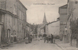 FI 12 -(55) STAINVILLE  -  RUE GRANDE - ANIMATION - MARCHAND DE VIN AMBULANT ( CAVES ST DIZIER) - 2 SCANS - Autres & Non Classés