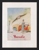 Publicite Papier 1954 Montre Herodia  Suisse Dessin Femme Pin Up Chien Voiture Beaute Montres - Publicités