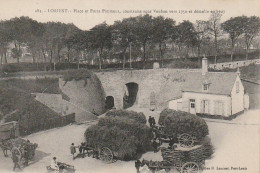 FI 14 -(56) LORIENT  - PLACE ET PORTE PLOEMEUR - ANIMATION -  CHARRETTES DE BOIS ET DE FOIN  -  2 SCANS - Lorient