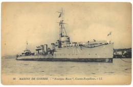 CPA MARINE DE GUERRE - ENSEIGNE ROUX - Contre-Torpilleur - Ed LL N°28 - Oorlog