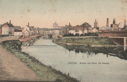 FI 24 -(59) DOUAI  -  ENTREE DES EAUX  -  LA SCARPE - CARTE COLORISEE   -  2 SCANS - Douai