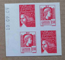 A1-F7 : 60è Anniversaire De La Marianne D'Alger Avec Date "10 . 09 . 04" (autoadhésifs / Autocollants) - Unused Stamps