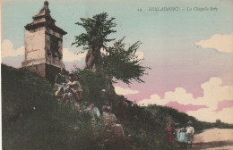 FI 25 -(59) BERLAIMONT  -  LA CHAPELLE ROTY  - ANIMATION -  ENFANTS SUR LA BUTTE -  CARTE COLORISEE   -  2 SCANS - Berlaimont