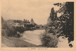 GU 26 -(64) VALLEE D'OSSAU -  IZESTE -  VUE SUR LE GAVE -  L'EGLISE   - 2 SCANS - Sonstige & Ohne Zuordnung