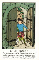 L'île Noire. Chromo Tintin. Hergé. Chromo Casterman Publicitaire édition 1976. - Albums & Catalogues