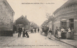 GU 1 -60) ESTREES ST DENIS  - LA RUE FELIX - ANIMATION - VILLAGEOIS  -  CARRIOLE A CHEVAL -  2 SCANS - Estrees Saint Denis