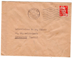 1951  CAD  PARIS 22  Rue St Ferdinand  Sur Gandon 12f Rouge - Lettres & Documents