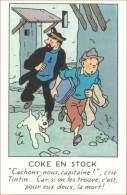 Coke En Stock. Chromo Tintin. Hergé. Chromo Casterman Publicitaire édition 1976. - Albums & Catalogues