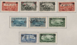 SYRIA - SET 1926 3,50 - 20 P SURCHARGED Mi 300-308 - Syrie