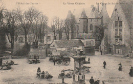 GU 4 -(61) ARGENTAN - PLACE DU MARCHE -  LA CHAPELLE ST NICOLAS - L'HOTEL DES POSTES - ETALS - CARRIOLE A CHEVAL - Argentan