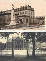 ARLON : Entrée De La Caserne Et Le Monument Aux Morts Du 10e Régimment De Ligne + Palais De Justice Et Place Léopold. - Aarlen