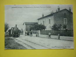 26.  CHABEUIL  LA GENDARMERIE ET L'ARRIVEE DU TRAMWAY A CHABEUIL - Andere & Zonder Classificatie