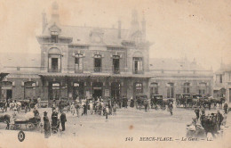 GU 8 -(62) BERCK PLAGE  - LA GARE  - ANIMATION -  CALECHES -  2 SCANS - Berck