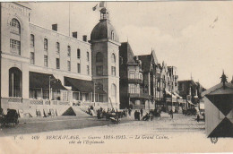 GU 8 - (62) GUERRE 1914/1915 -  BERCK PLAGE  - LE GRAND CASINO ,  COTE  DE L'ESPLANADE   -  2 SCANS - Berck