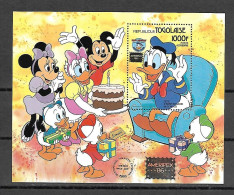 Disney Togo 1986 Ovp AMERIPEX On 1984 Donald Duck Birthday MS #1 MNH - Disney