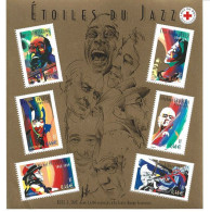 FRANCE. Jazz Stars.Louis Armstrong,Ella Fitzerald,Sidney Bechet,Duke Ellington,etc. M/S Mint MNH ** - Música