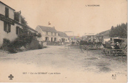 GU 12 -(63) COL DE CEYSSAT  -  LES HOTELS  - CALECHES ET CARRIOLES - ANES -  2 SCANS - Other & Unclassified