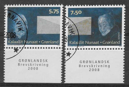 Kalaallit Nunaata / Grönland  2008  Mi.Nr. 502 / 503 , EUROPA CEPT / Der Brief - Gestempelt / Fine Used / (o) - Gebruikt