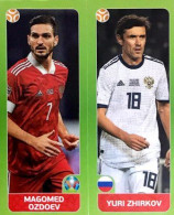 208 Magomed Ozdoev / Yuri Zhirkov - Russia - Panini Euro 2020 Tournament Edition Sticker Vignette - Other & Unclassified