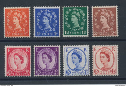 1958/59 GRAN BRETAGNA GREATBRITAIN ElisabettaII 343/50 Tipi 327/33 MNH** - Other & Unclassified