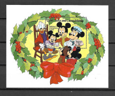 Disney Turks & Caicos 1982 Christmas MS MNH - Disney