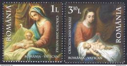 2010 Romania , Natale ,  2 Valori Emissione Congiunta - MNH ** - Joint Issues