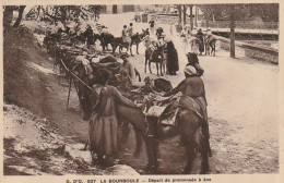 GU 16  -(63) LA BOURBOULE  - DEPART DE PROMENADE A ANE   -  2 SCANS - La Bourboule