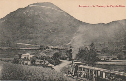 GU 16 -(63) TRAMWAY DU PUY DE DOME - PASSAGERS  EN EXCURSION - LOCOMOTIVE VAPEUR - 2 SCANS - Andere & Zonder Classificatie