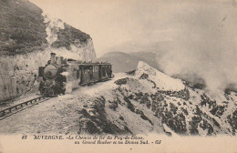 GU 16 -(63) LE CHEMIN DE FER DU PUY DE DOME AU GRAND ROCHER ET LES DOMES SUD - LOCOMOTIVE VAPEUR - 2 SCANS - Other & Unclassified