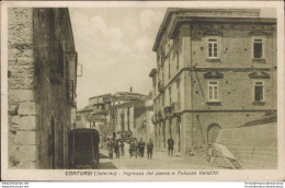 Ah181 Cartolina Contursi Ingresso Del Paese 1934 Provincia Di Salerno - Salerno