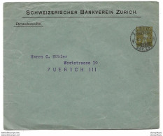 293 - 58 - Entier Postal Privé "Schweizerischer Bankverein Zürich 1911" - Postwaardestukken