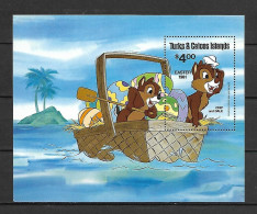 Disney Turks & Caicos 1981 Easter - Chip And Dale MS MNH - Disney