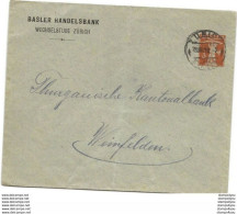 207 - 61 - Entier Postal Privé " Basler Handelsbank Zürich 1918" - Attention Très Léger Pli Vertical - Entiers Postaux